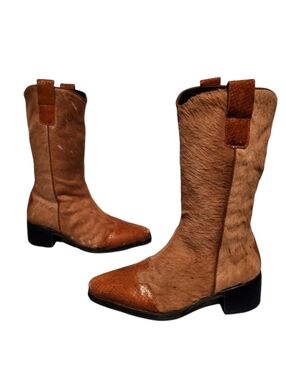 Rare Vintage Nordstrom Exotic Skins Cowboy Western Boots Women's 6, Italy